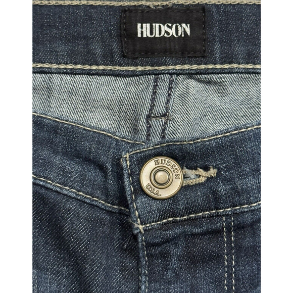 HUDSON Women's NICO Midrise Super Skinny Ankle Jeans SIZE 27 Dark Wash‎ EUC - Picture 3 of 14